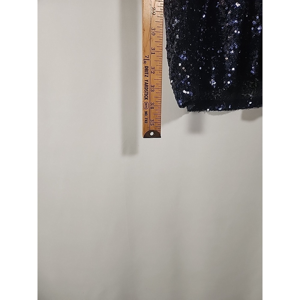 LULUS Delightful Ways Navy Blue All Over Sequin Mini Body Con Dress Womens‎ M - Picture 9 of 9
